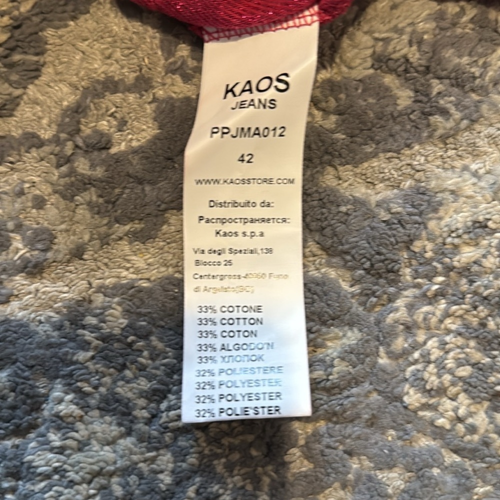 Kaos Jean Pink Cotton Polyamide Midi Dress Size 6 - Picture 7 of 9